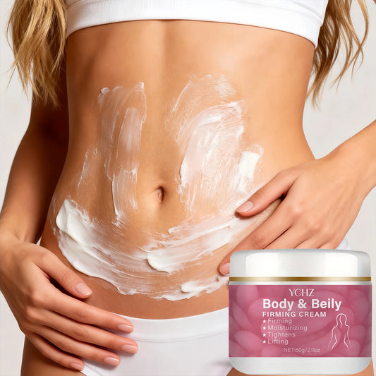 Tightening Abdominal Cream | Rich in Collagen and Hyaluronic Acid, Moisturizing and Nourishing, Used for Firming and Smoothing, Light Beige Color, Light Beige Firming Cream for the Body 2.11 Oz/60G.