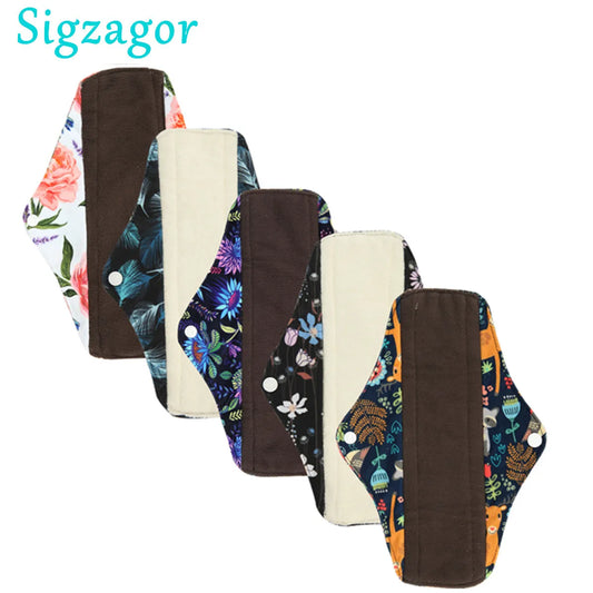 1 Cloth Menstrual Pad Sanitary Medium Regular Light Flow Reusable Washable 10inches
