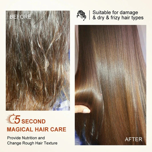 120ml Magical Hair Mask Argan Oil Hair Care Cream Repair Dry Frizz Damage Keratin Treatment Masks 5 Seconds Soft Smoothing PURC
