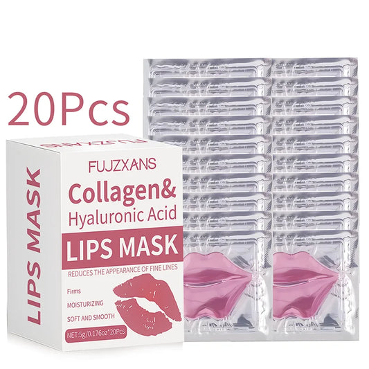 20Pcs/Box Pink Lips Masks Sheets For Skincare Reduce The Look Of Dark Spots Moisturizes Skin To Make Wrinkles Less Noticeable
