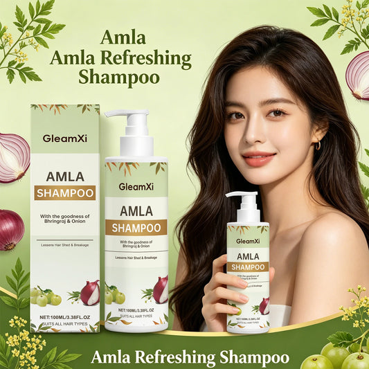 Amla Shampoo Strengthening Nourishing Hair Controls Excess Oil Adds Shine Reduce Hair Shedding Breakage Onion Bhringraj Shampoo