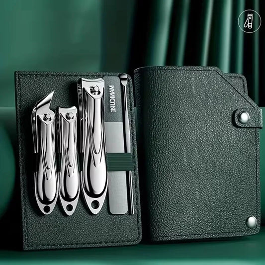 7-24pcs Manicure Tool Set Stainless Steel Cuticle Nipper Cutter Kit Professional Nail Clippers Pedicure Nail Art Grooming Tools