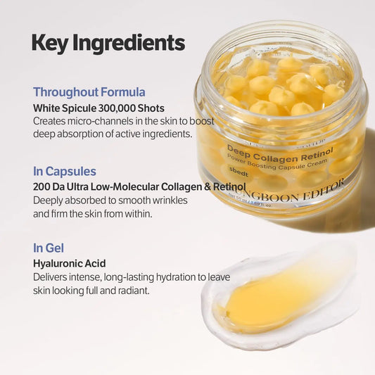 Luxury Sbect Deep Collagen Skin Care Kit Silk Peptide Ampoule PDRN Ampoule Boosting Serum Retinol Capsule Cream Brightening
