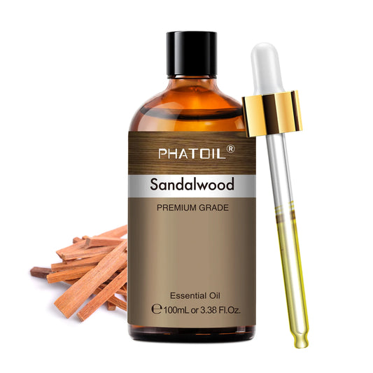 PHATOIL 100ml Premium Essential Oil Sandalwood Lavender Eucalyptus Peppermint Lemongrass Vanilla Aromatherapy Essential Oils