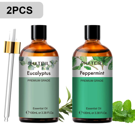 PHATOIL 100ml Premium Essential Oil Sandalwood Lavender Eucalyptus Peppermint Lemongrass Vanilla Aromatherapy Essential Oils