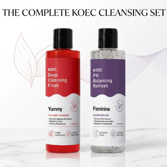 Women PH Balancing Cleansing Wash Shower Gel Set Natural Plant Extract Aloe Vera Gentle Intimate Care Daily Refreshing Body Care