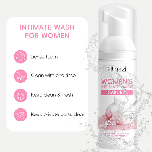 WOMEN'S INTIMATE WASH SAKURA,Deeply cleanses with rich foam, gently cares for skin, controls odor, and cleanses intimate areas.
