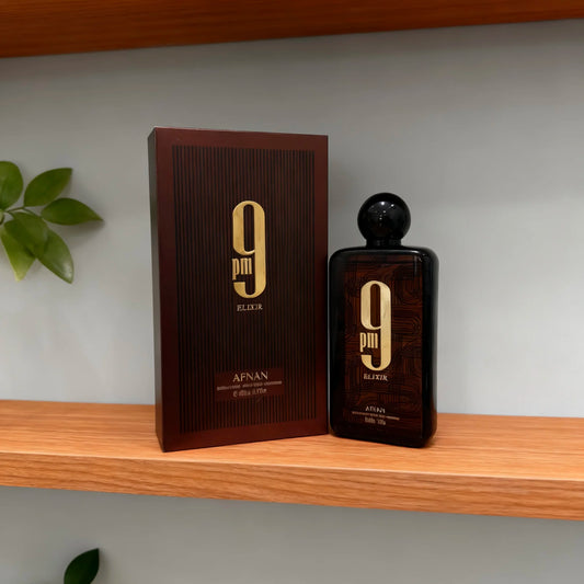 Afnan 9PM Elixir Unisex Extrait de Parfum, 3.4 Fl. Oz Long-lasting fragrance suitable for everyday use Valentine's Day gifts