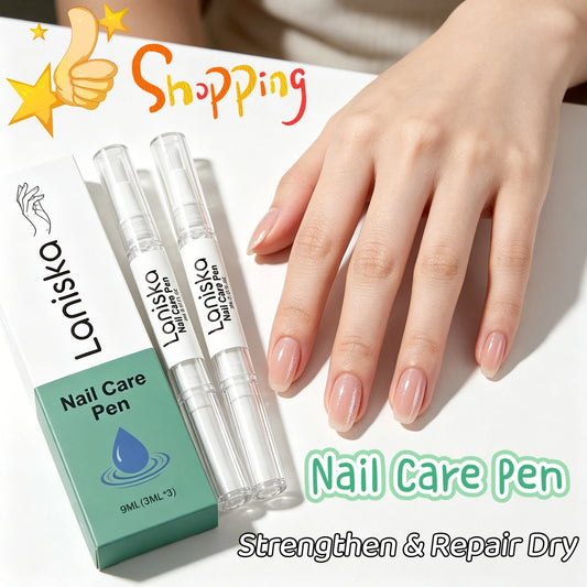 Laniska Nail Care Pen Cracked Nail Repair Cuticle Nail Strengthener and Growth Non-greasy Tea Tree Oil Nourishing Nail Oil Pen
