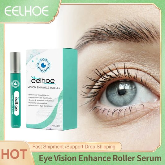 Eelhoe Eye Vision Enhance Roller Serum Relieve Dry Improve Eye Fatigue Keep Health Reduce Discomfort Adults Lutein Eyes Care Oil