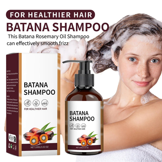 100ML Batana Oil Shampoo Deep Moisturizing Smooth Thick Hair Growth for Anti Frizz Anti Hair Loss Damaged Hair Keratin Care