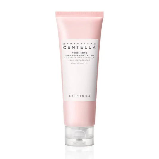 Korean Centella Poremizing Deep Cleansing Foam,Pink Salt Facial Pore Cleansing Gentle Moisturizing Cleanser Face Care Products