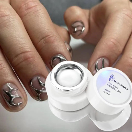 1PC Metallic Silver Gold Rose Gold Mirror Nail Polish 3D Chrome Painting Gel Bright Drawing French Lines UV Manicure Art Varnish