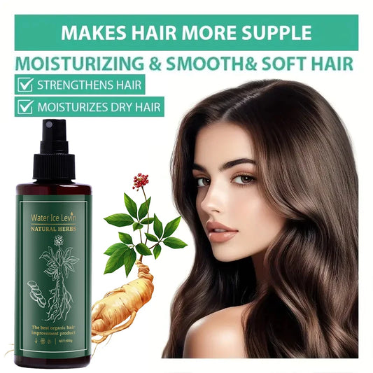 Gentle Herbal Hair Care Spray - Smoothes Scalp Renewal Spray, Niacinamide and Ginseng Nourishing Hair, Moisturizing and Shining Spray, Suitable for Oily and Dry Hair