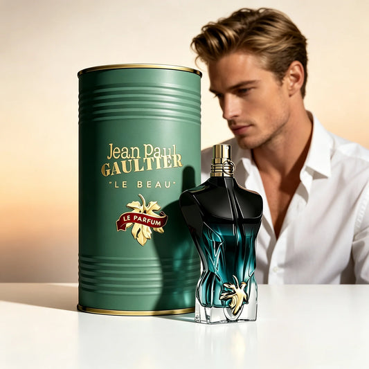 Jean Paul Gaultier Le Beau Le Parfum Intense for Men - Long Lasting Woody Amber Men's Cologne Eau de Parfum with Coconut Wood, Tonka Bean & Sandalwood - Designer Fragrance Spray