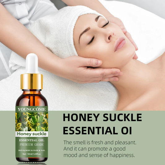 YOUNGCOME Honeysuckle Essential Oil Withsoothing Skin soothing Physical and Mental Effects Suitable for Body Massage