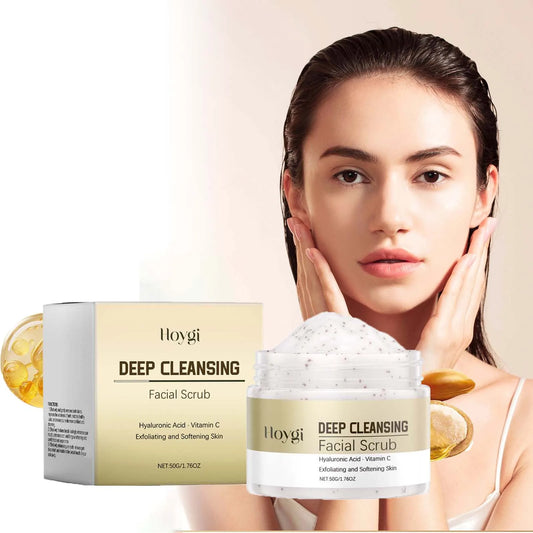 Deep Cleansing Facial Scrub Exfoliating Facial Cleansing & Pore Refining Removal Dead Skin Oil Control Smooth Hydrated Skin