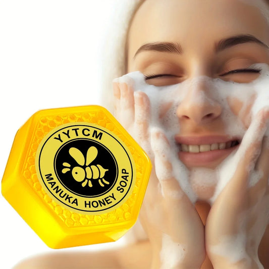 Manuka Honey Soap, Moisturizing and Hydrating Handmade Bath Soap, Cleansing Face, Body and Hand Soap 65g (2.29oz)