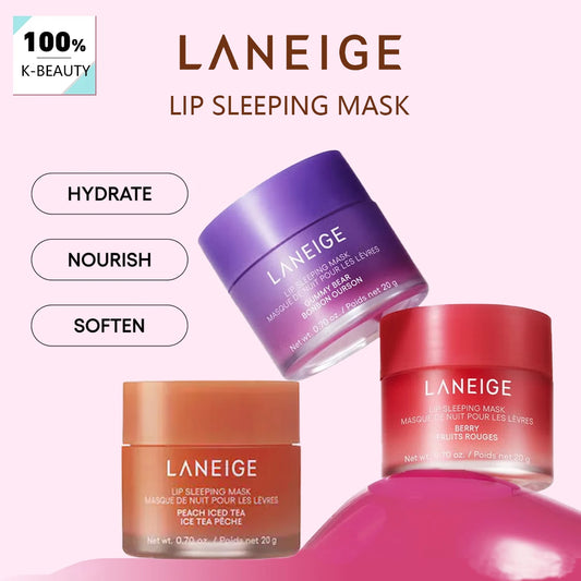 Laneige Lip Sleeping Mask 20g,Long-Lasting Hydration,Gel-Cream Texture,Nighttime Lip Care,Korean Skincare,Korean Makeup