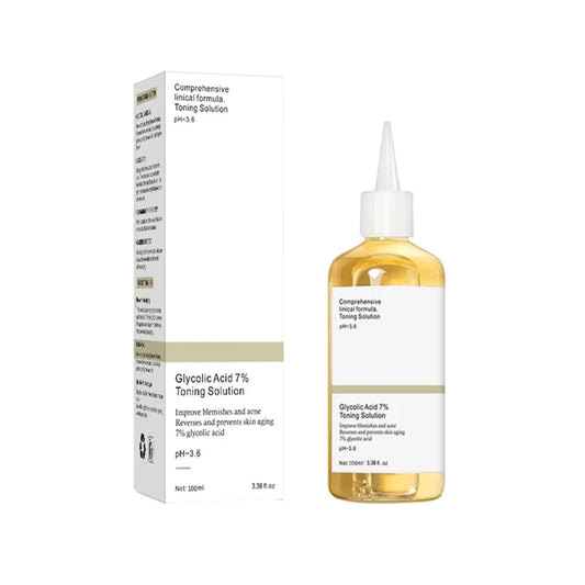 Glycolic Acid 7% Toning Solution To Remove Acne Moisturize Skin Rejuvenating Lotion Gentle Glycolic Acid Tone Exfoliating Toner