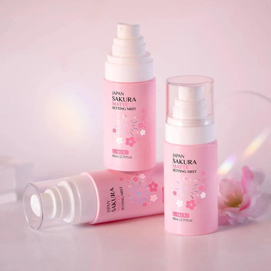 Matte Finish Makeup Setting Spray Oil Control Long Lasting 80ml Japan Sakura Moisturizing Face Primer Non Sticky