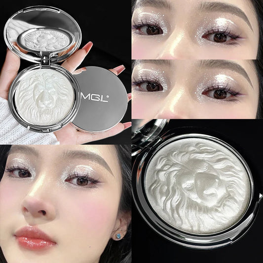 3 Color Face Highlighter Palette Illuminator Palette Natural Glow Waterproof Glitter Shimmer Baked Powder Highlighter Makeup