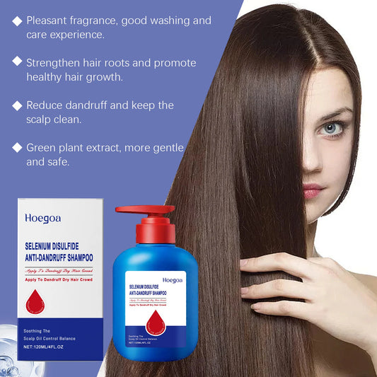 Selenium Sulfide Hair Shampoo Deep Cleansing Scalp Remove Dandruff Refreshing Strengthen Hair Roots Smoothing Soften Shiny Hair