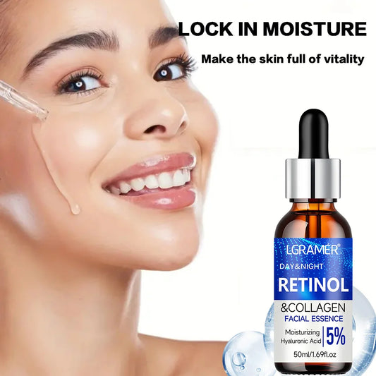 Retinol Cream Serum Combo Set Locks In Moisture Repairs Skin Smoothes Wrinkles Increases Elasticity For Younger Healthier Skin