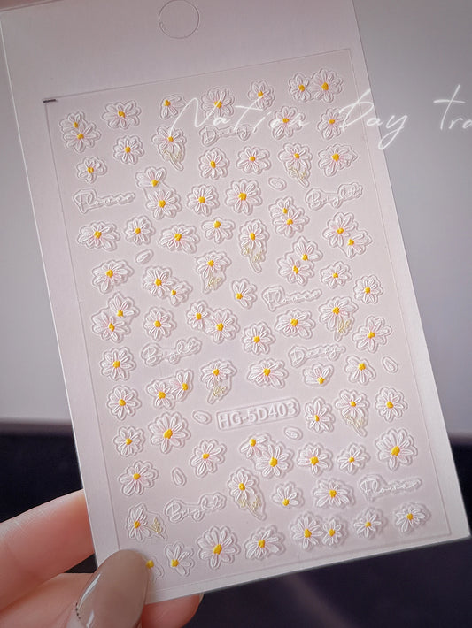Pure Lace And Lace Nail Stickers 5d Embossed Sweet And Cool Cartoon Nail Stickers With Multiple Styles And Colors As Decorations