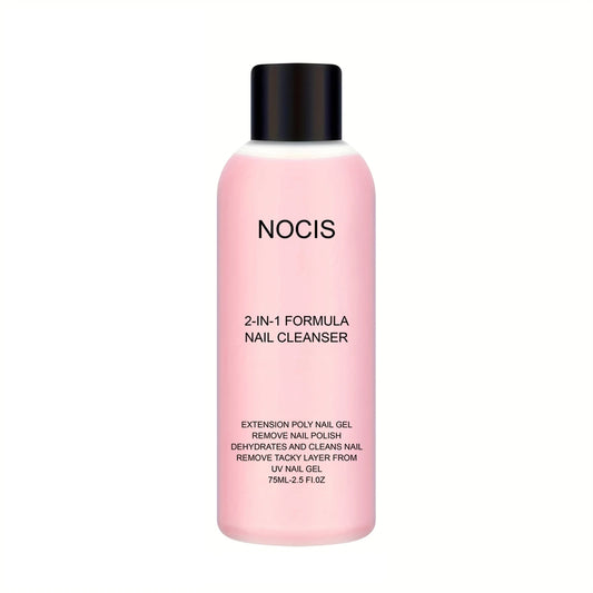 2in 1 Gel Cleanser for Nails & Polish Remover, Professional Slip Solution for Poly Gel Nails for & LED Gel, Anti-Stick Formula,