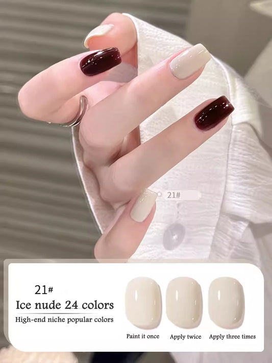 WS 10ML Milky White Quick Extension Gel Nail Polish Nude Construct Hard Semi Permanent Acrylic Extension Nail Art Varnish