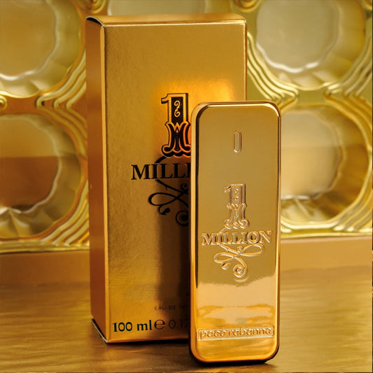 Rabanne 1 Million for Men Eau de Toilette Spray 3.4 oz Spicy Cinnamon Citrus Amber Leather 24 Hour Long Lasting Cologne