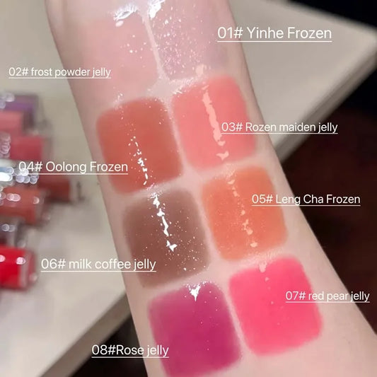 CAPPUVINI Transparent and Moisturizing Lip Gloss, Hydrating Glass Lip Dry Lip Mirror Lipstick Makeup