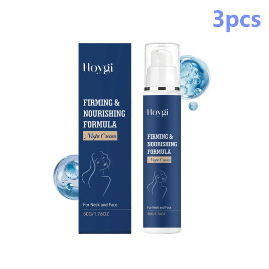 Hoygi Night Cream for Woman Anti Sagging Firm Skin Tightening Moisturizing Facial Lifting Hyaluronic Acid Neck Wrinkle Cream 50g