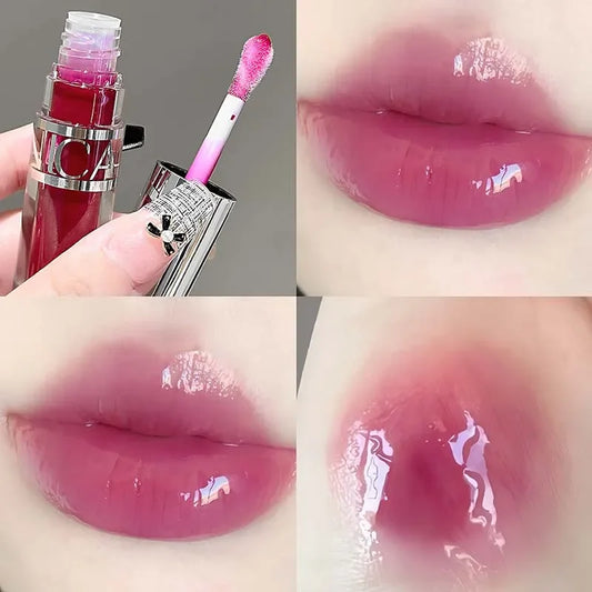 CAPPUVINI Transparent and Moisturizing Lip Gloss, Hydrating Glass Lip Dry Lip Mirror Lipstick Makeup