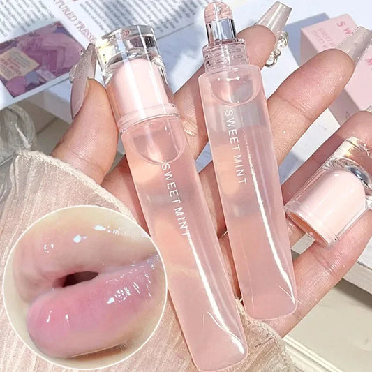 Crystal Jelly Lip Oil Plumping Mirror Lip Gloss Moisturizing Transparent Liquid Lipstick Long Lasting Lips Makeup Cosmetics