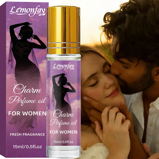 Lemonfay Charm Perfume Oil For Women | Fresh Feminine Fragrance | Long-Lasting Portable Roll-On Aromatherapy Scent 15ml