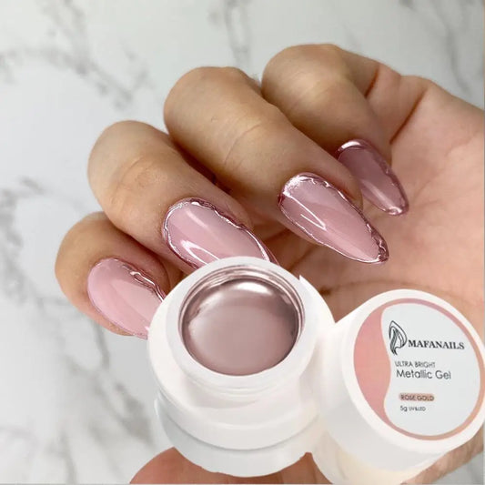 1PC Metallic Silver Gold Rose Gold Mirror Nail Polish 3D Chrome Painting Gel Bright Drawing French Lines UV Manicure Art Varnish