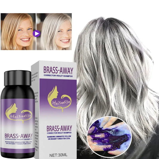Color Fixing Hair Dye Shampoo to Cover Gray Hair Fade Yellow After Bleach Hair Shampoo Non-irritating Purple Shampoo for Blonde