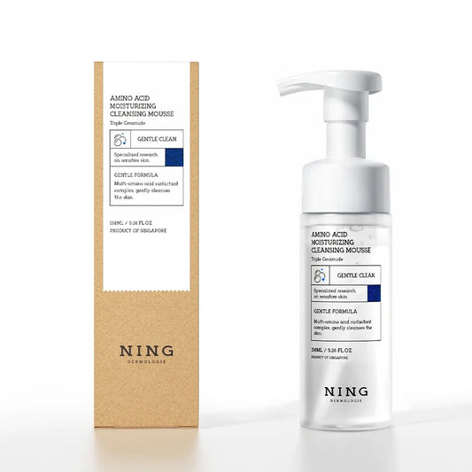 150ML Amino Acid Cleansing Foam for Sensitive Skin: Hydrating, Non-Tightening, Gentle & Low-Irritation with Dense Foam