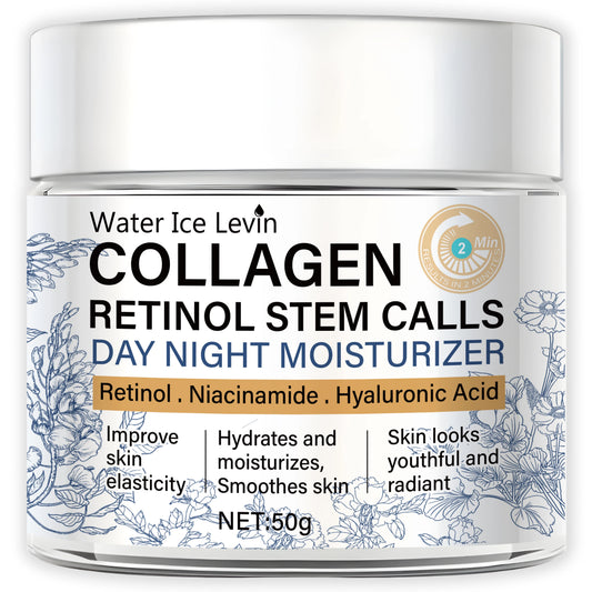 50g Collagen Retinol Stem Cell Day and Night Moisturizing Cream Retinol Niacinamide Hyaluronic Acid Improves Skin Elasticity Moisturizing and Nourishing