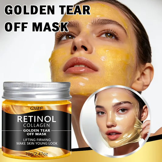 GSWP Retinol Collagen Golden Peel-Off Mask. Deeply Hydrates, Leaving Skin Appearing Brighter, More Radiant 70g/140g