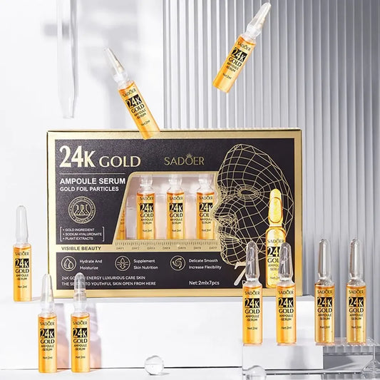 Korean 24K Gold Hyaluronic Acid Serum Protein Thread Lifting Filler Absorbable Collagen Protein Thread Vitamin C Facial Essence