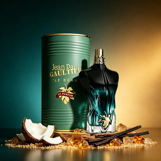 Jean Paul Gaultier Le Beau Le Parfum Intense for Men - Long Lasting Woody Amber Men's Cologne Eau de Parfum with Coconut Wood, Tonka Bean & Sandalwood - Designer Fragrance Spray