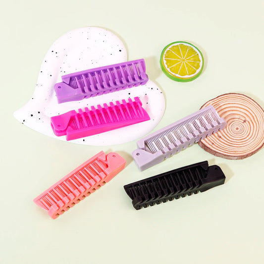 Portable travel folding comb brush anti-static styling massage comb professional hair styling tool Special for real hair wigs