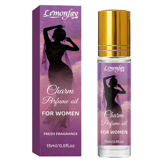 Lemonfay Charm Perfume Oil For Women | Fresh Feminine Fragrance | Long-Lasting Portable Roll-On Aromatherapy Scent 15ml