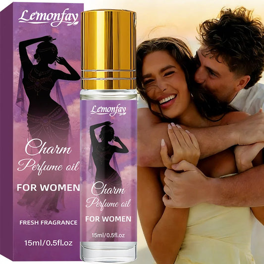 Lemonfay Charm Perfume Oil For Women | Fresh Feminine Fragrance | Long-Lasting Portable Roll-On Aromatherapy Scent 15ml