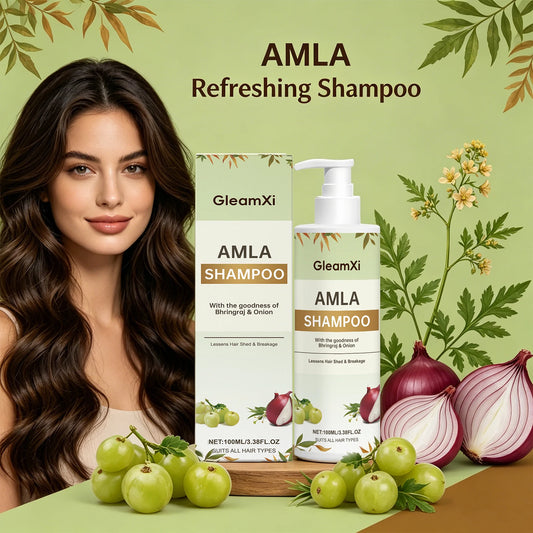 Amla Shampoo Strengthening Nourishing Hair Controls Excess Oil Adds Shine Reduce Hair Shedding Breakage Onion Bhringraj Shampoo