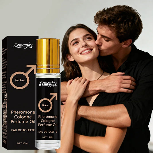 Lemonfay For Him Pheromone Cologne Perfume Oil - 15ml Portable Roll-On, Long-Lasting Fresh Scent for Men