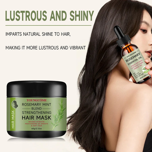 YOUNGCOME Rosemary Serum Conditioner for Hair Repair Mask Nourish Scalp Treatment Rosemary Essential Oil for Hair Care Shampoo